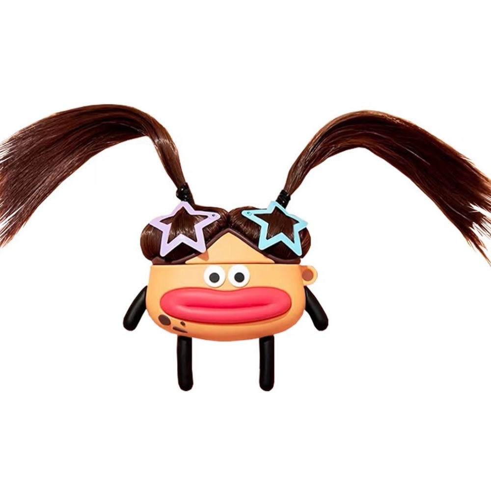 Yakvook AirPods Pro case Cute Cartoon Ugly Girl Sausage Mouth